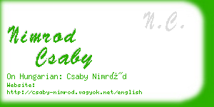 nimrod csaby business card
